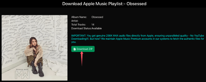 Apple Music to MP3 AAPL Download Zip