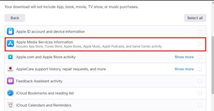 Restore Apple Music Media Services Information