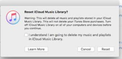 Restore Apple Music Reset iCloud Music Library