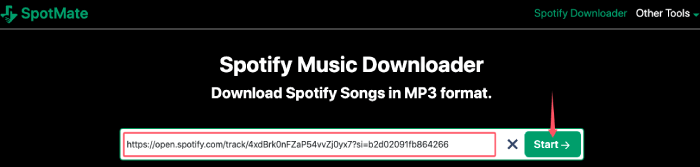 Download Spotify Music without Premium SpotMate Copy Link